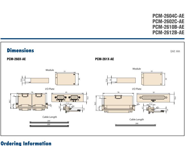 研華PCM-2610B 非隔離RS-232, 4端口，DB9, PCIe I/F