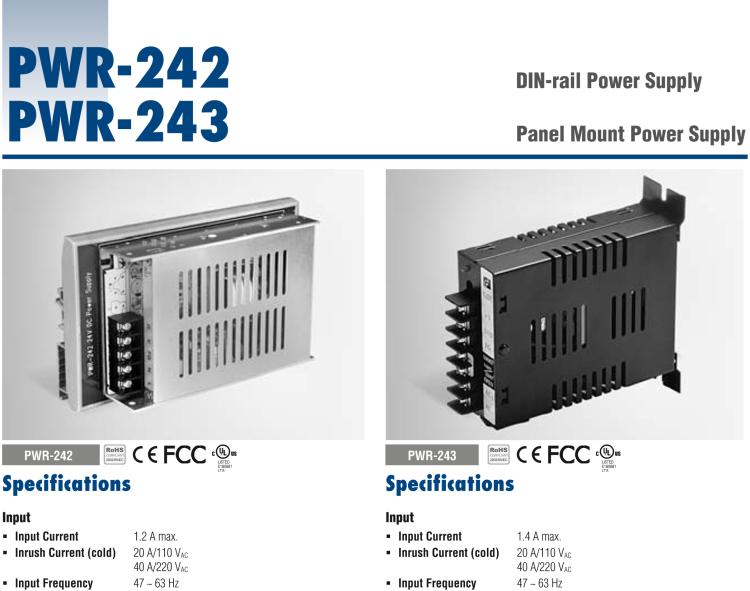 研華PWR-243 面板安裝的開關電源