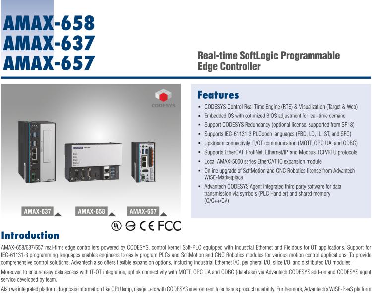 研華AMAX-657 Real-time SoftLogic Programmable Edge Controller