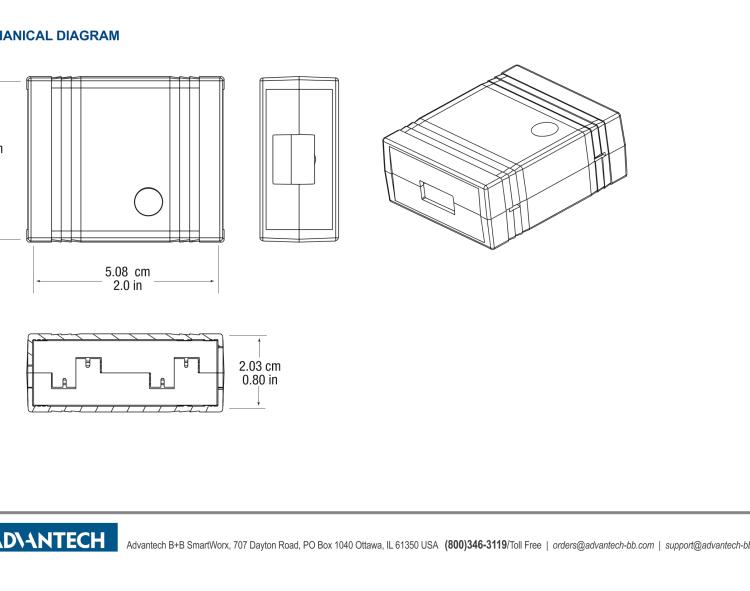 研華BB-UH401-2KV USB 2.0 2 kV隔離器，1端口，12 Mbps全速